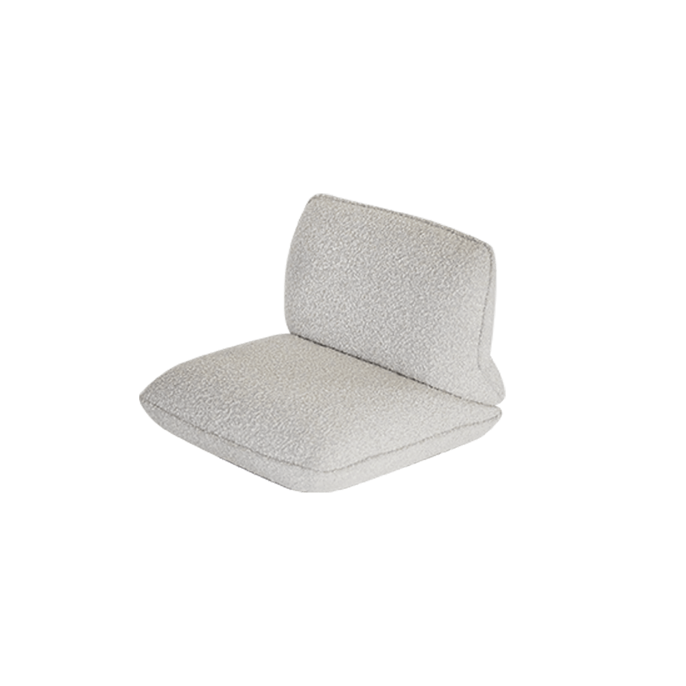 Floating Clouds Bay Window White Fabric Chair